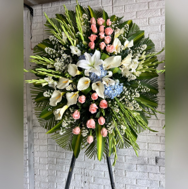 CORONA TRIPODE FUNEBRE DISEÑO RUST