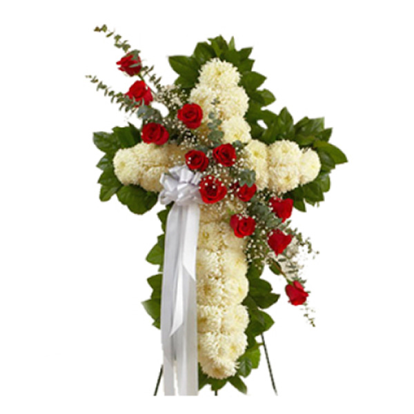 CRUZ FUNEBRE ROJO